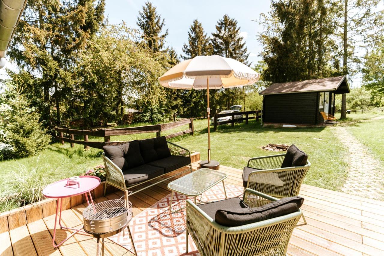 Wunderschoenes Chalet Mit Gaestehaus In Der Natur Mit Fass-Sauna Sangerhausen Ngoại thất bức ảnh